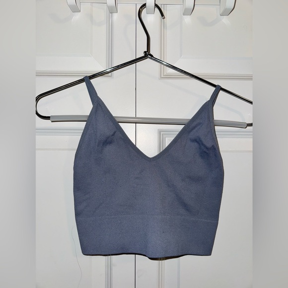 Bozzolo Tops - Bozzolo Light Blue Crop Top